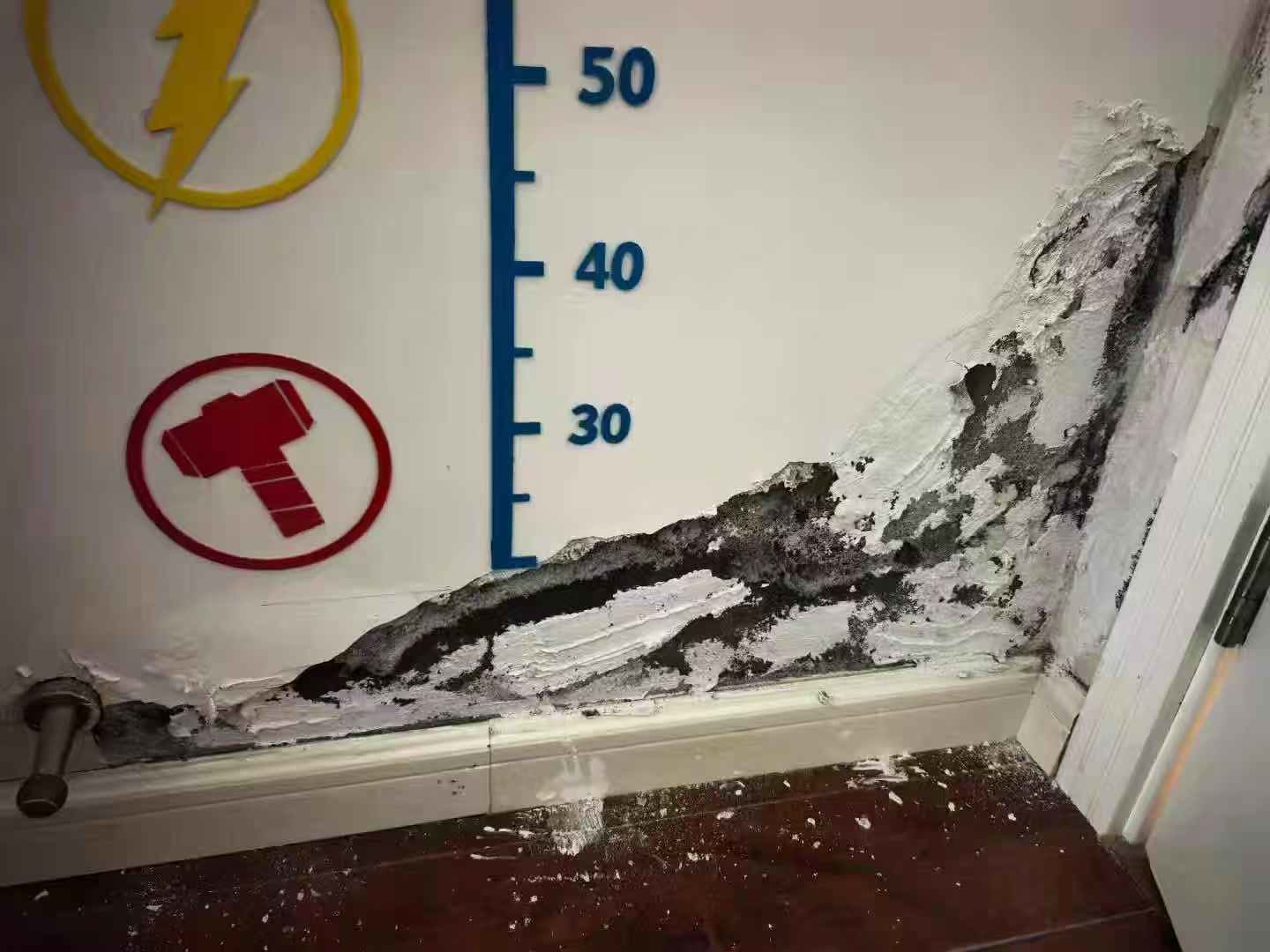 人居东苑小区门口墙面返碱